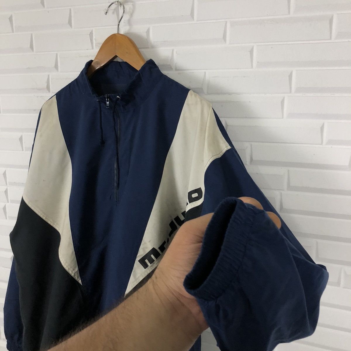 Japanese Brand LIGHT COACH JACKET MR.JUNKO FOR MEN BIG LOGO Size US L / EU 52-54 / 3 - 4 Thumbnail