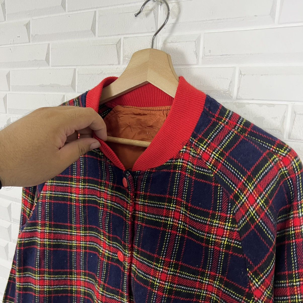 Japanese Brand VINTAGE VARSITY JACKET TARTAN DESIGN PUNK STYLE Size US S / EU 44-46 / 1 - 5 Thumbnail