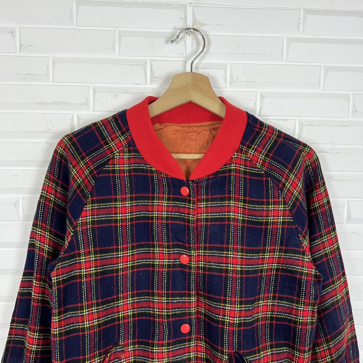 Japanese Brand VINTAGE VARSITY JACKET TARTAN DESIGN PUNK STYLE Size US S / EU 44-46 / 1 - 3 Thumbnail