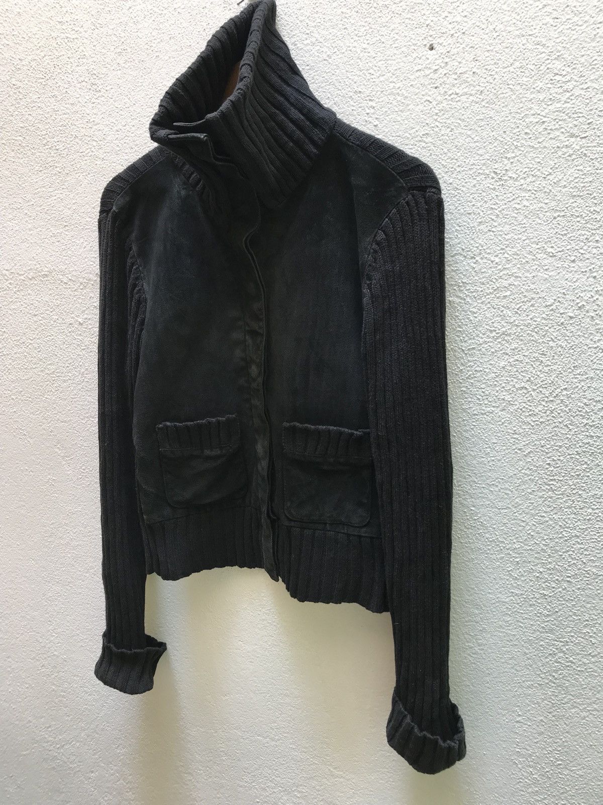 Designer × Japanese Brand 🔥💢 Ricki's Leather Body Half Knits Size US XS / EU 42 / 0 - 2 Thumbnail
