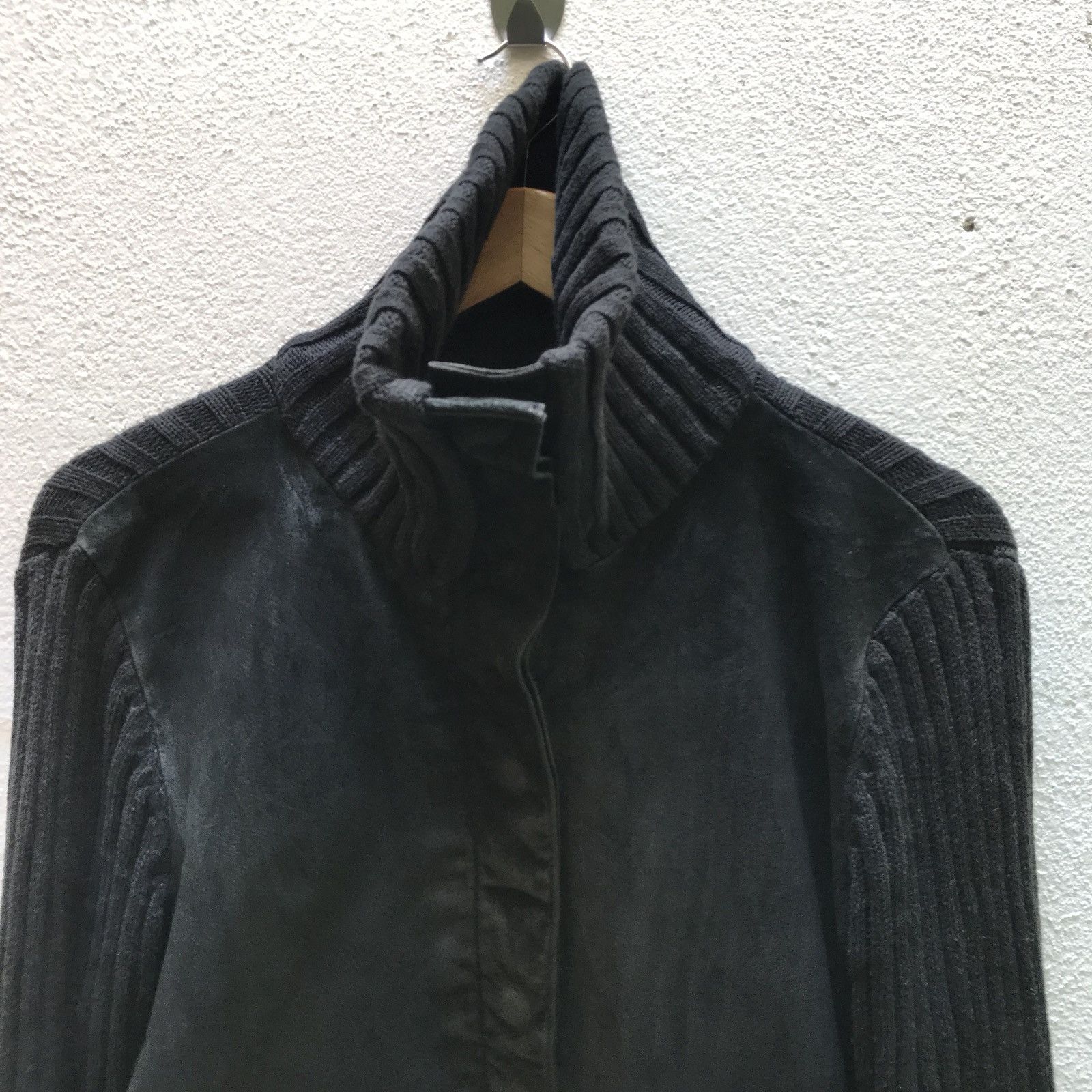 Designer × Japanese Brand 🔥💢 Ricki's Leather Body Half Knits Size US XS / EU 42 / 0 - 4 Thumbnail