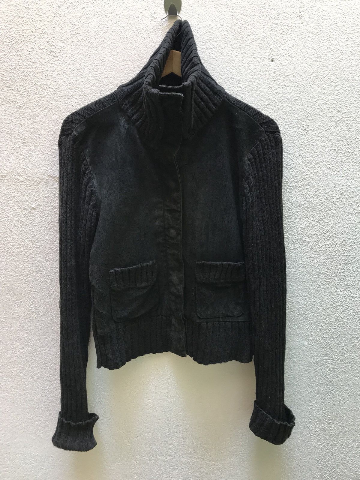 Designer × Japanese Brand 🔥💢 Ricki's Leather Body Half Knits Size US XS / EU 42 / 0 - 1 Thumbnail