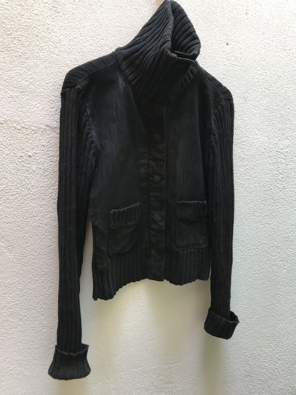 Designer × Japanese Brand 🔥💢 Ricki's Leather Body Half Knits Size US XS / EU 42 / 0 - 3 Thumbnail