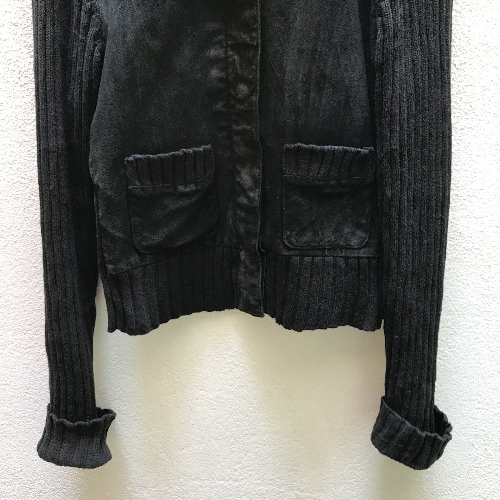 Designer × Japanese Brand 🔥💢 Ricki's Leather Body Half Knits Size US XS / EU 42 / 0 - 5 Thumbnail