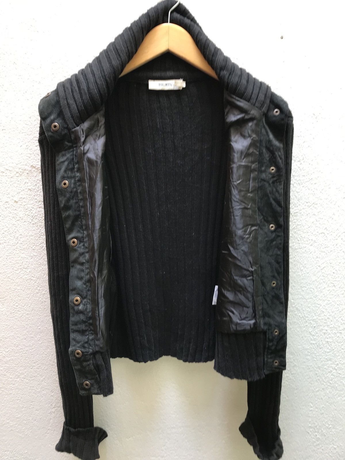Designer × Japanese Brand 🔥💢 Ricki's Leather Body Half Knits Size US XS / EU 42 / 0 - 7 Thumbnail