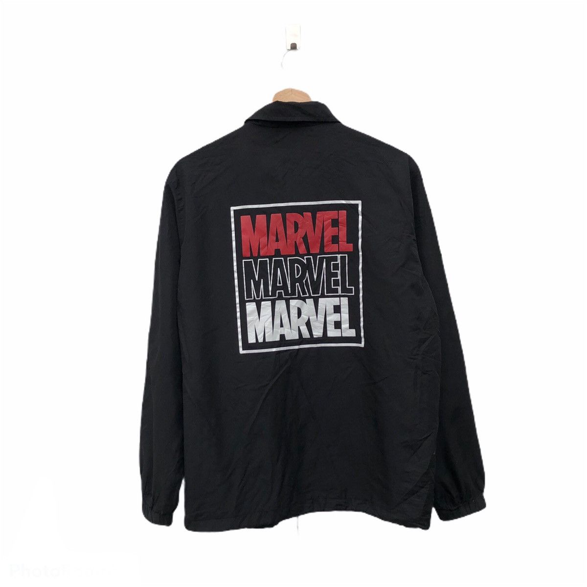 Japanese Brand MARVEL BIG LOGO BUTTON JACKET Size US L / EU 52-54 / 3 - 1 Thumbnail
