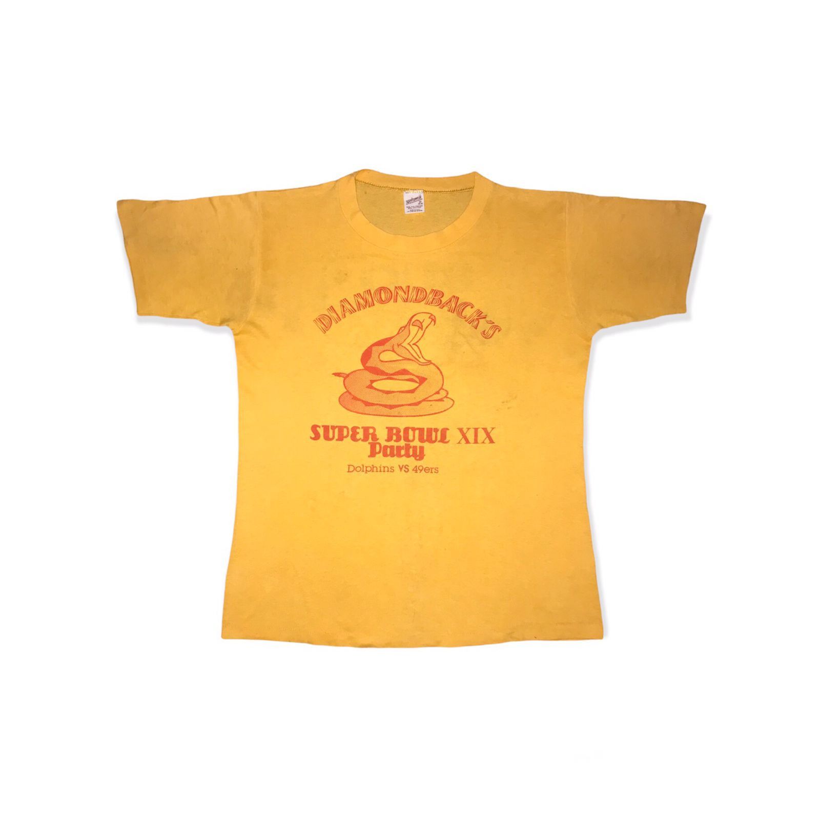 image of Budweiser x San Francisco 49Ers Vintage Single Stitch Super Bowl Xix Party in Yellow (Size Medium)