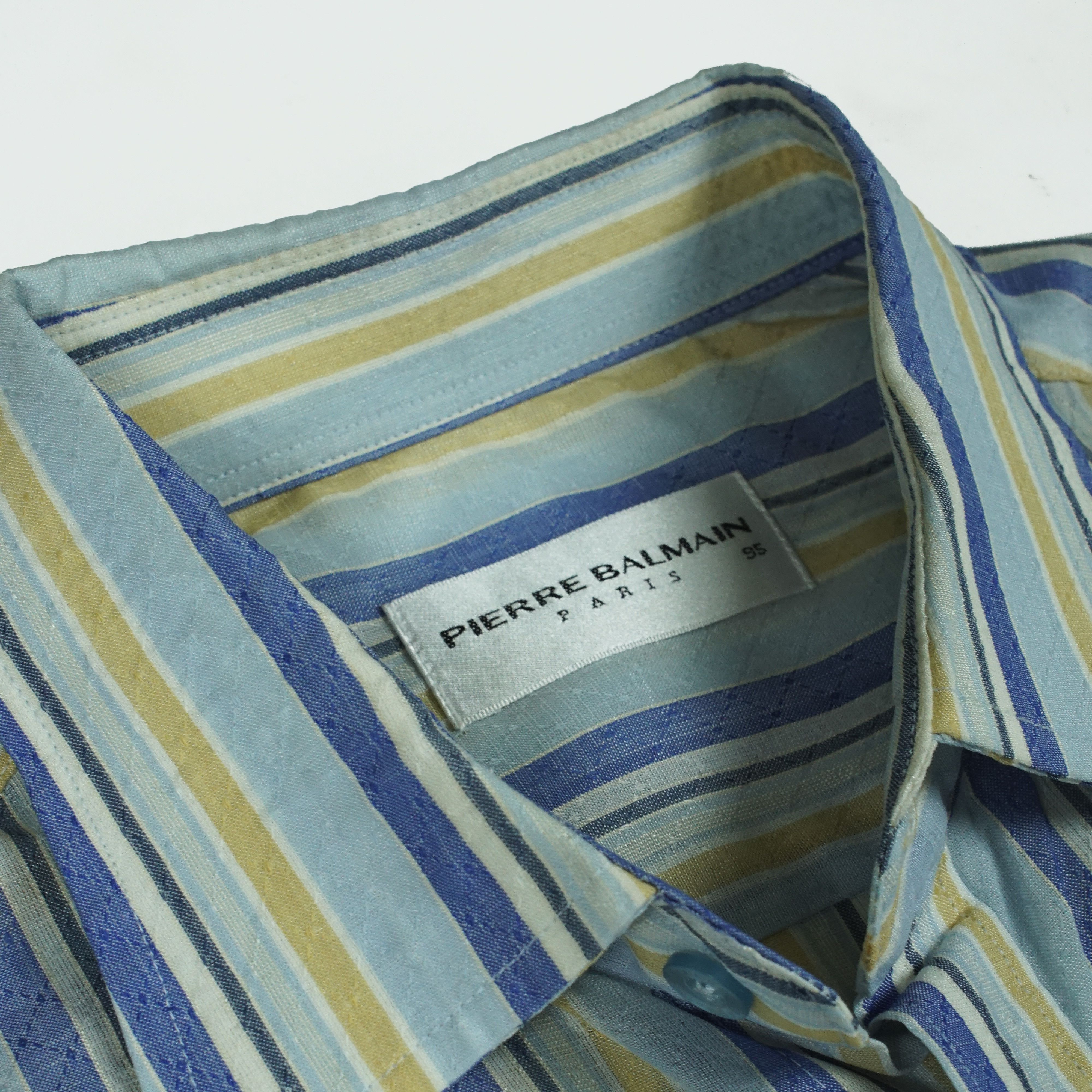 Pierre Balmain *NoTariff 90s Balmain Stripe Shirt Size US M / EU 48-50 / 2 - 4 Thumbnail