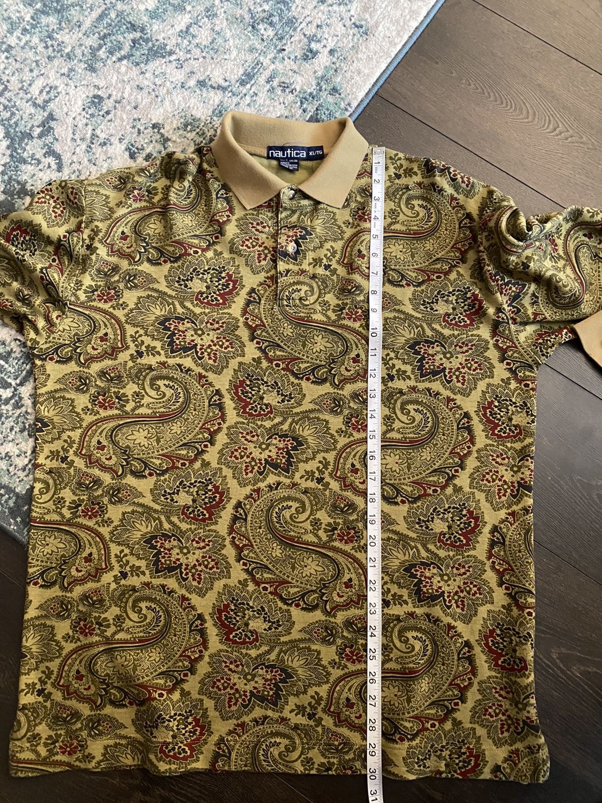 Nautica × Vintage Vintage 1990’s Nautica Paisley Print Long Sleeve Shirt Size US XL / EU 56 / 4 - 7 Thumbnail