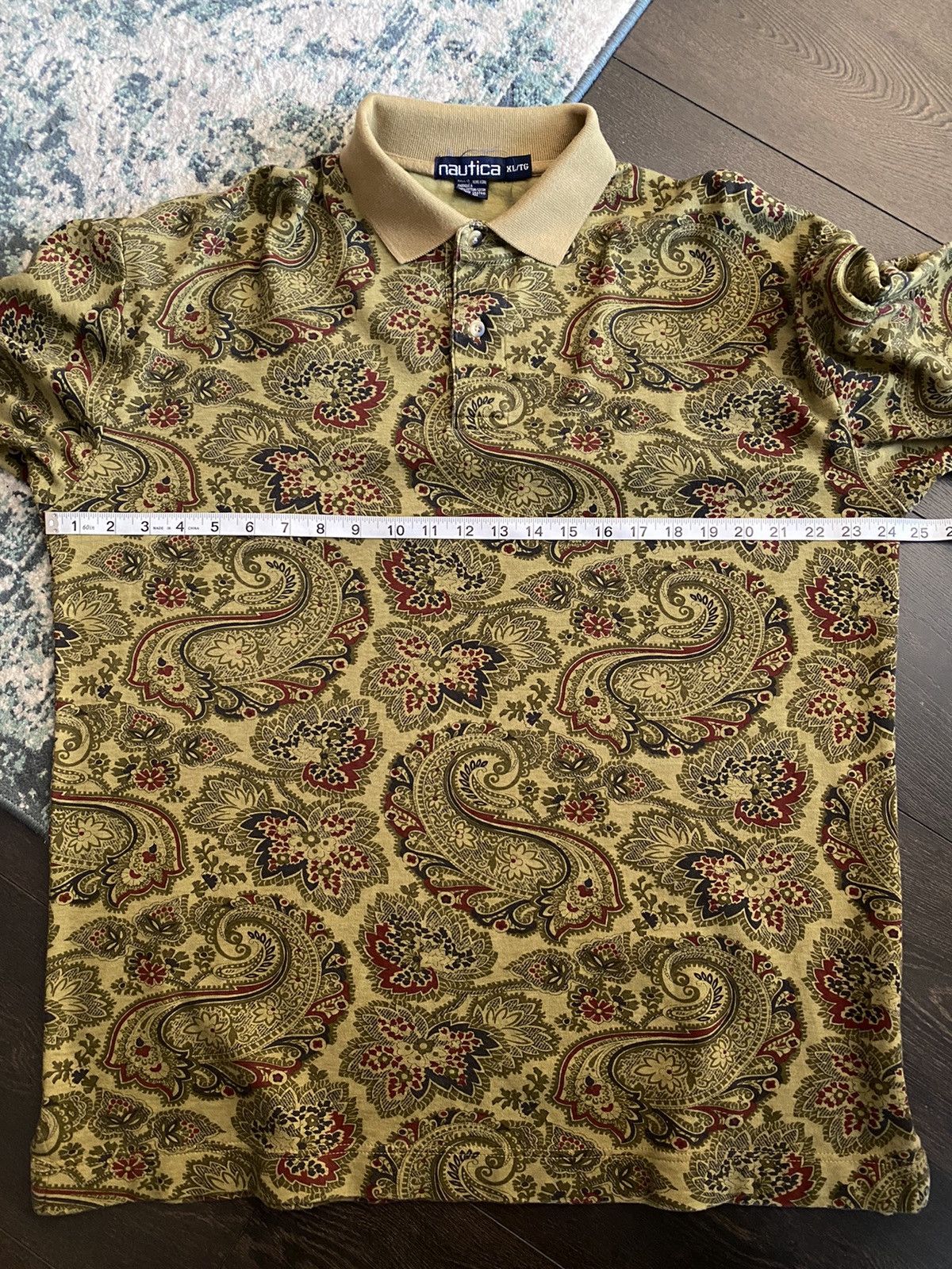 Nautica × Vintage Vintage 1990’s Nautica Paisley Print Long Sleeve Shirt Size US XL / EU 56 / 4 - 6 Thumbnail
