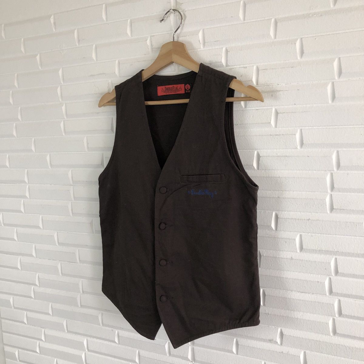 Japanese Brand DOUBLE FLAG VEST STREET RARE I AM STRONG BIG LOGO Size US L / EU 52-54 / 3 - 2 Thumbnail