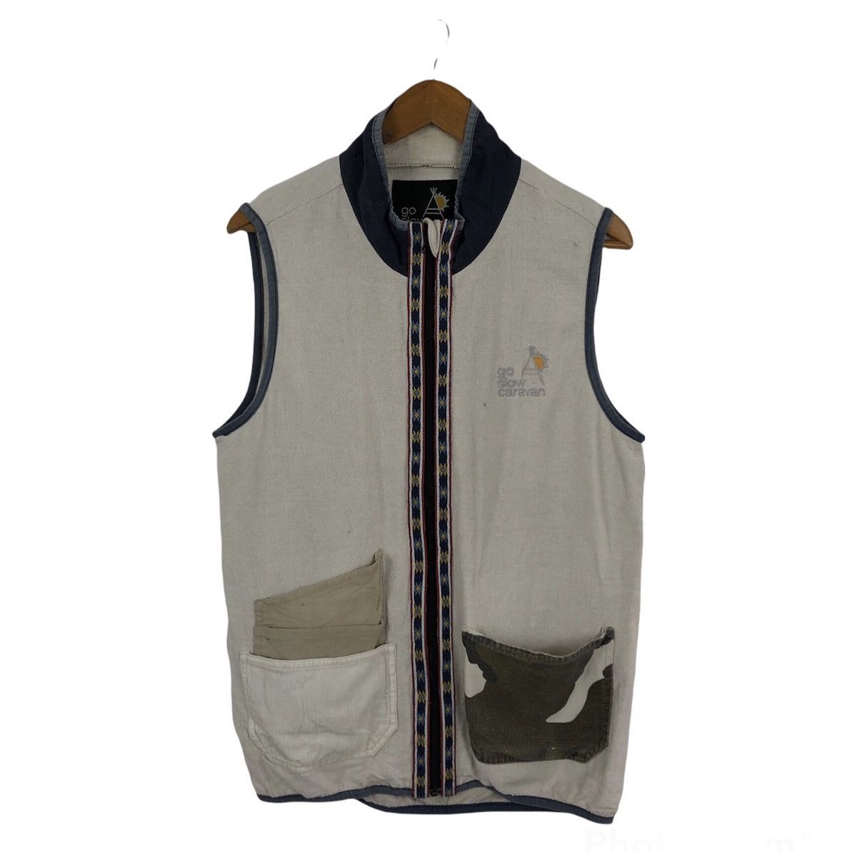 go slow caravan TANKTOP SLEEVELESS GO SLOW CARAVAN MULTI COLOUR RARE DESIGN Size US XL / EU 56 / 4 - 1 Thumbnail