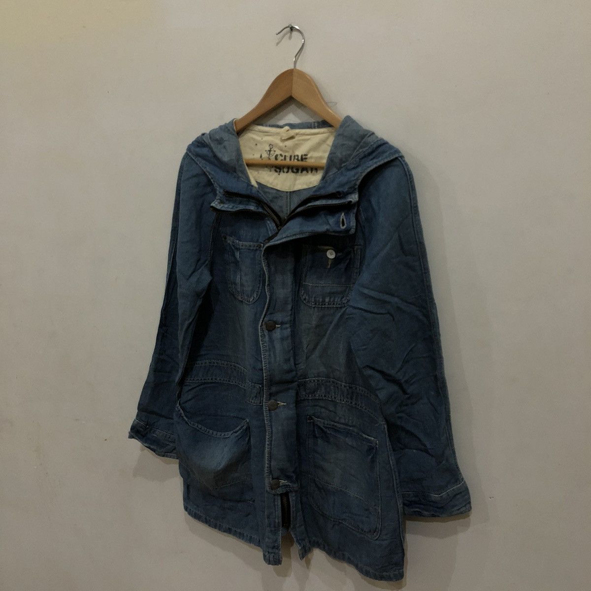 Japanese Brand Denim Parka Jacket Cube Sugar Size US M / EU 48-50 / 2 - 2 Thumbnail