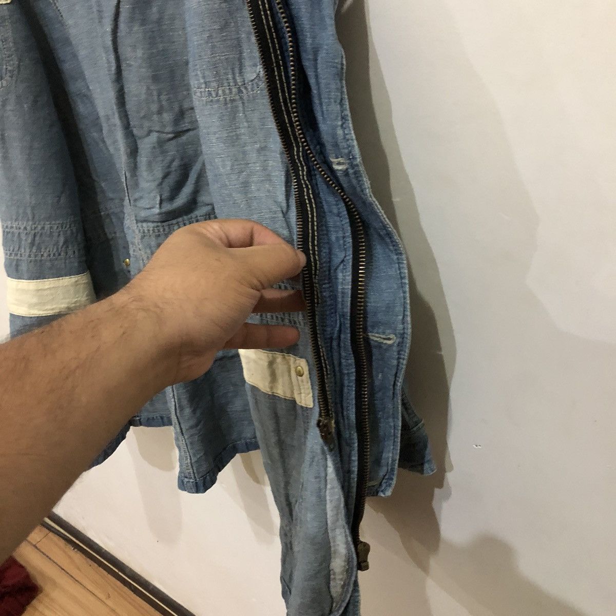 Japanese Brand Denim Parka Jacket Cube Sugar Size US M / EU 48-50 / 2 - 13 Thumbnail