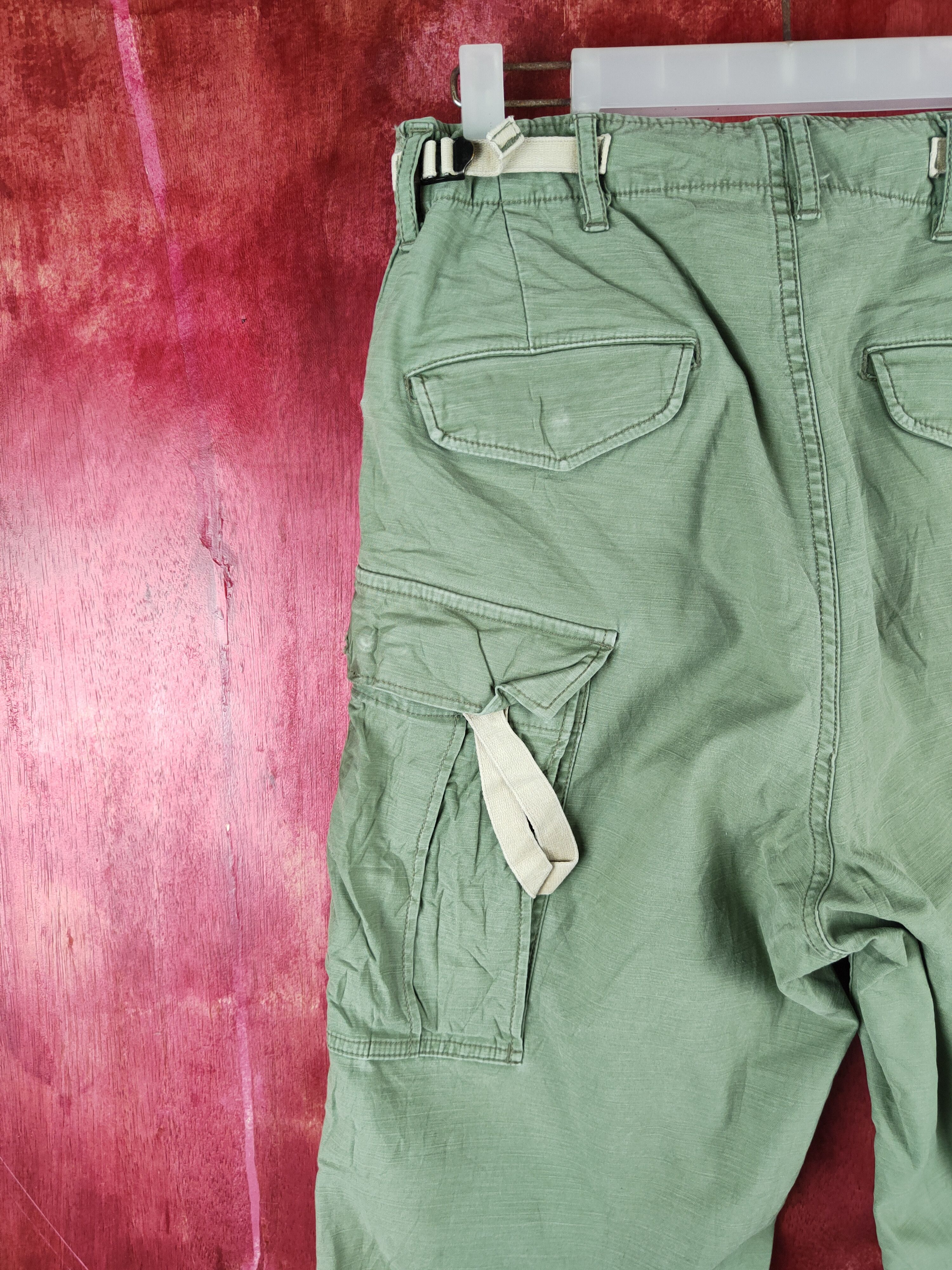 Japanese Brand Japan vintage ripped Light Green Tactical Cargo Pants #S724 Size US 28 / EU 44 - 9 Thumbnail