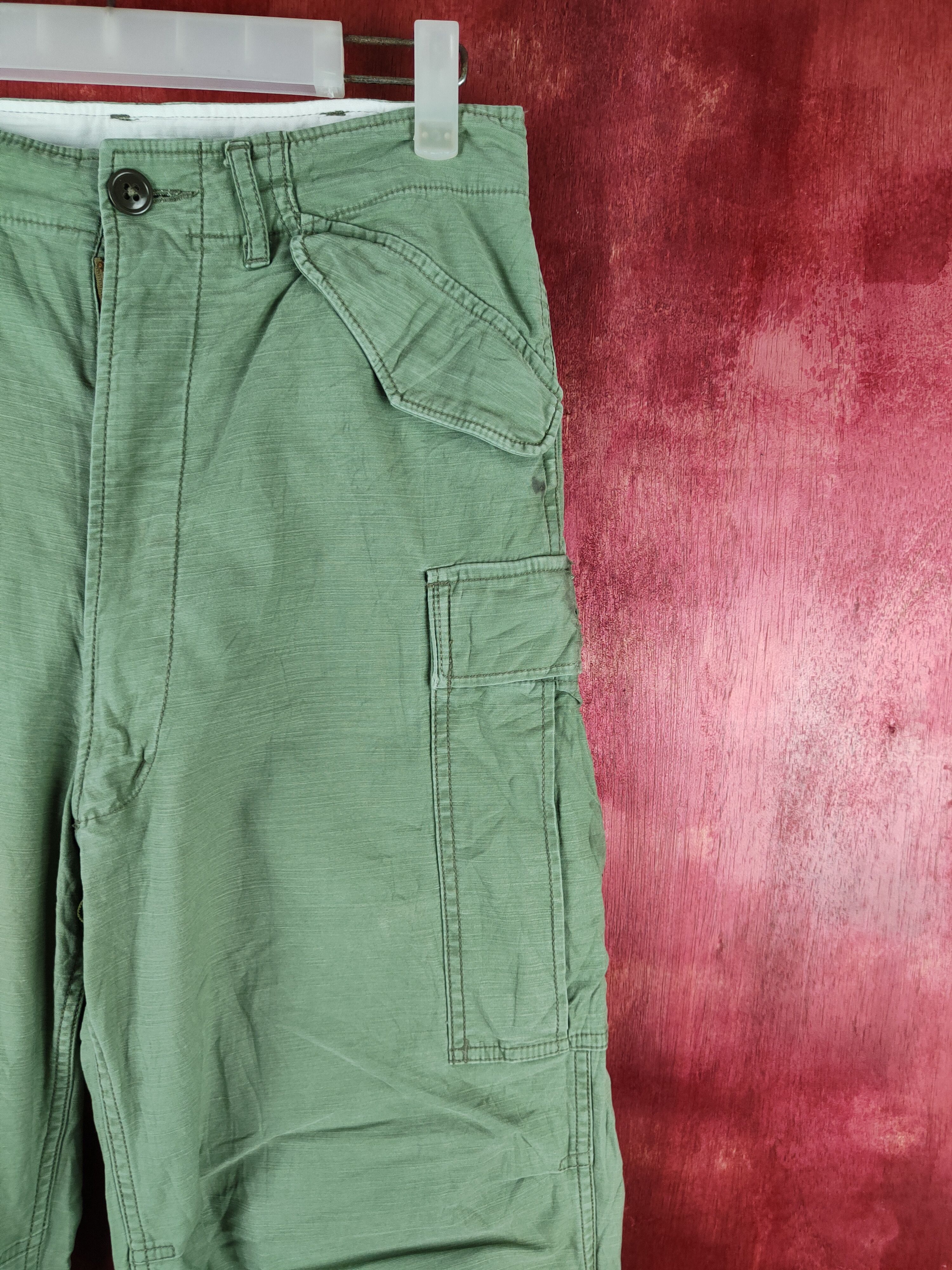 Japanese Brand Japan vintage ripped Light Green Tactical Cargo Pants #S724 Size US 28 / EU 44 - 6 Thumbnail