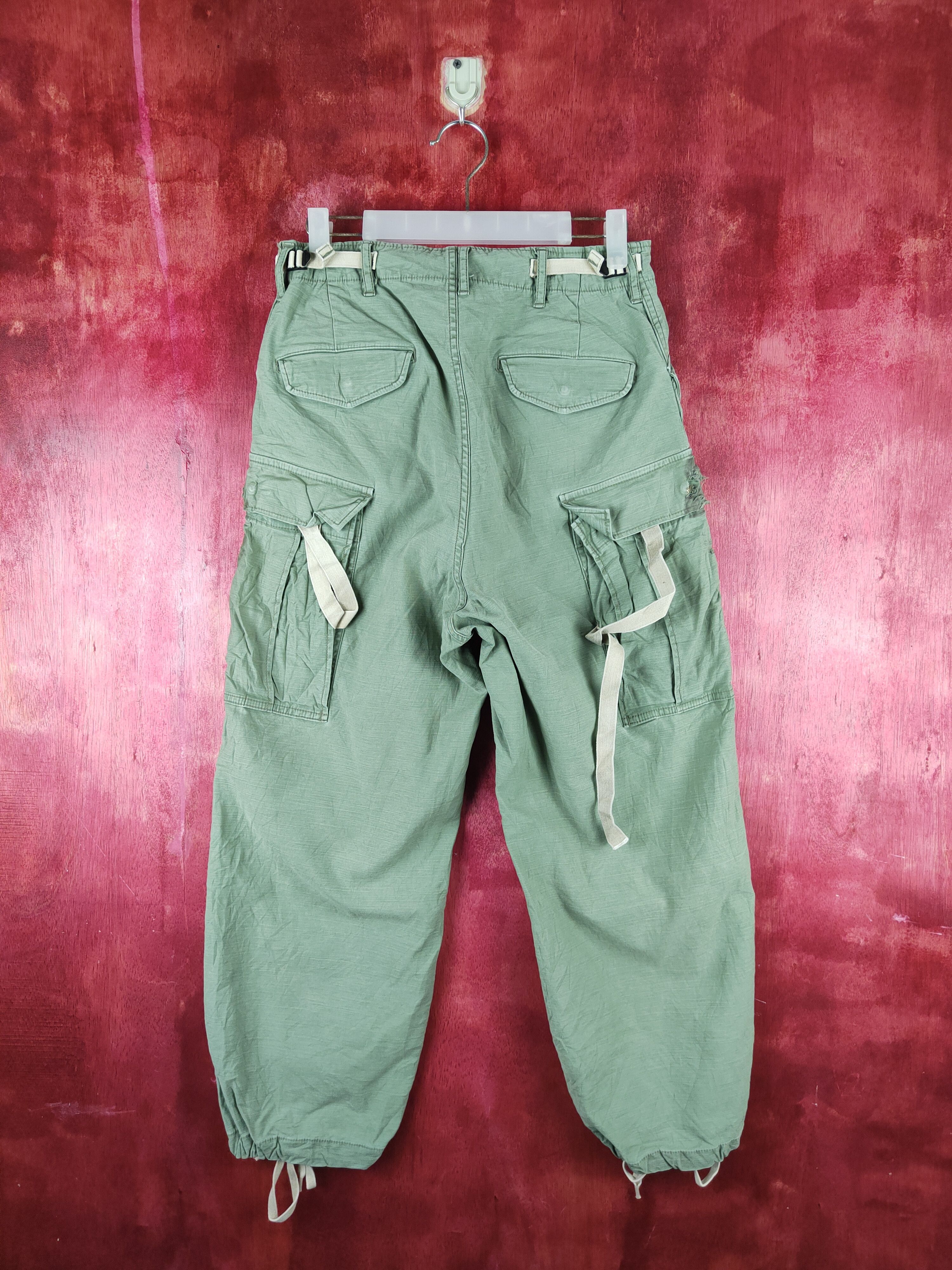 Japanese Brand Japan vintage ripped Light Green Tactical Cargo Pants #S724 Size US 28 / EU 44 - 8 Thumbnail