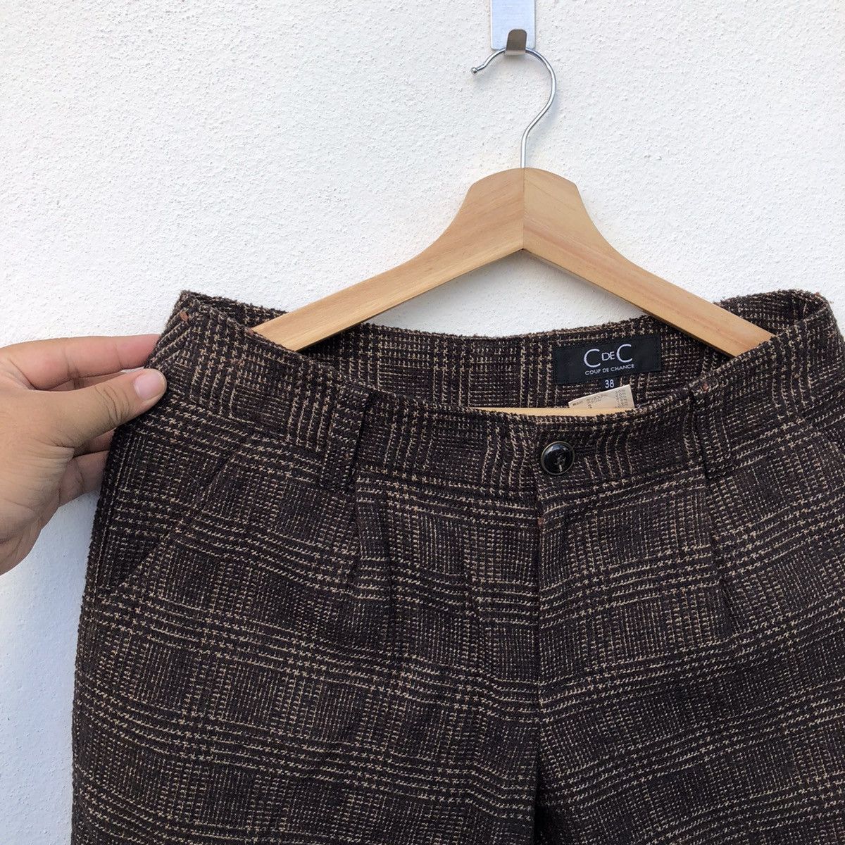 Japanese Brand COUP DE CHANCE WOOL SHORT PANTS NICE DESIGN Size US 30 / EU 46 - 3 Thumbnail