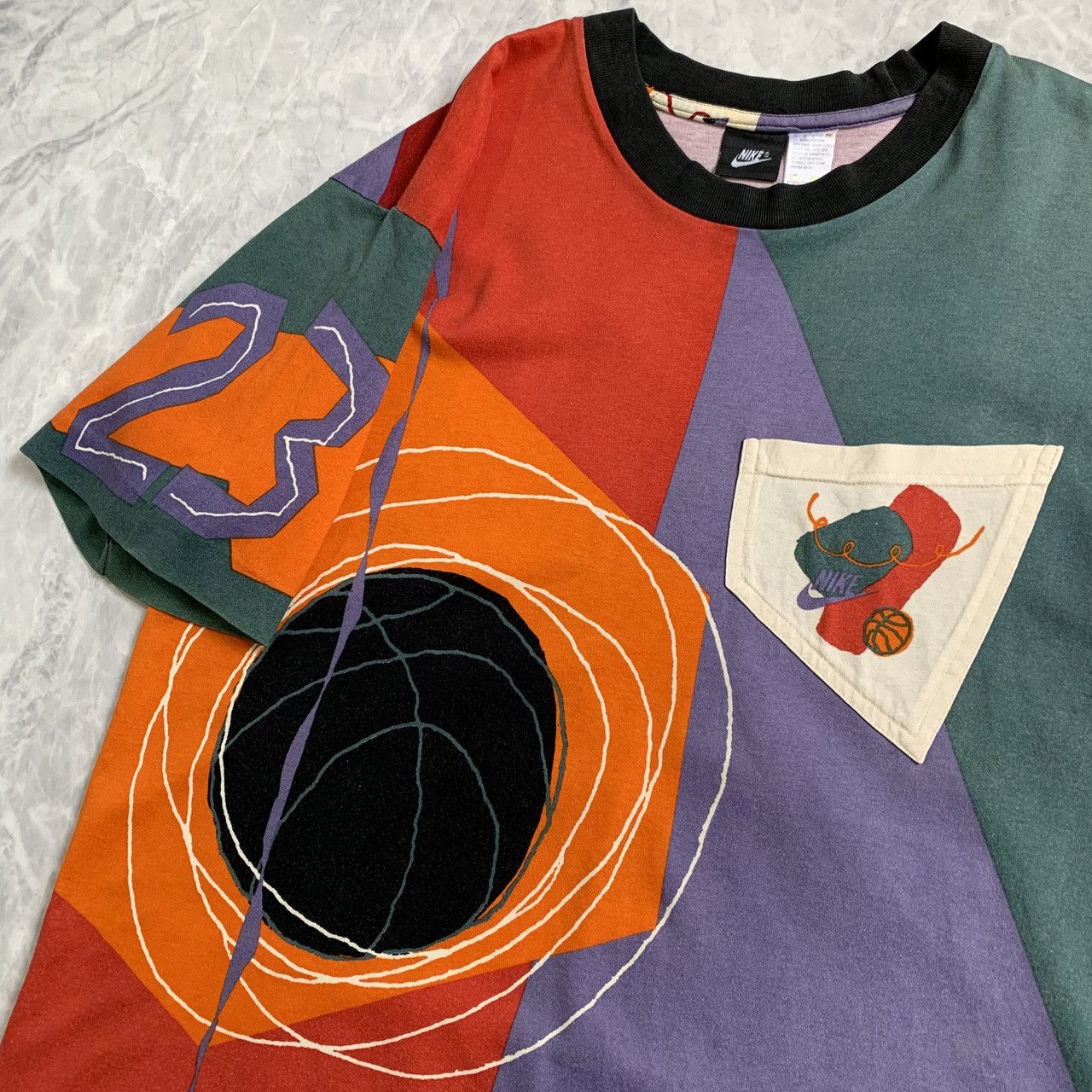 NBA × Nike × Vintage VTG 90s NIKE NBA MICHAEL JORDAN Chicago Bulls T-SHIRT AOP Size US M / EU 48-50 / 2 - 3 Thumbnail