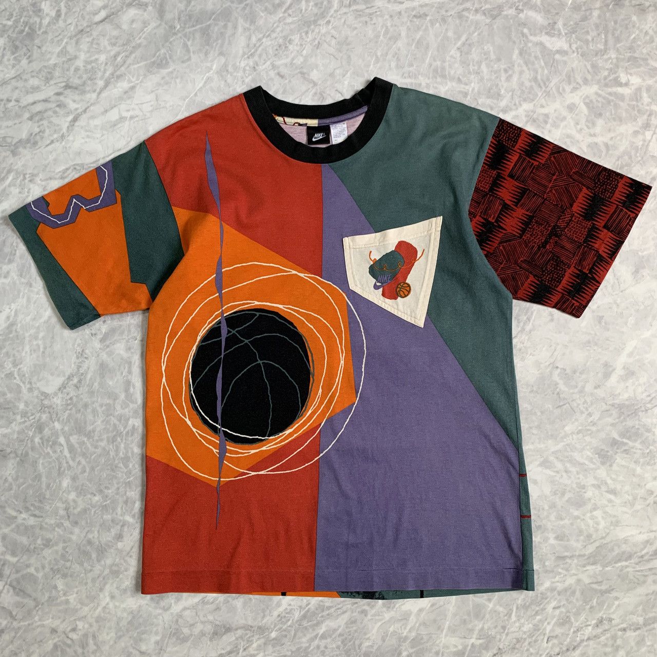 NBA × Nike × Vintage VTG 90s NIKE NBA MICHAEL JORDAN Chicago Bulls T-SHIRT AOP Size US M / EU 48-50 / 2 - 2 Thumbnail