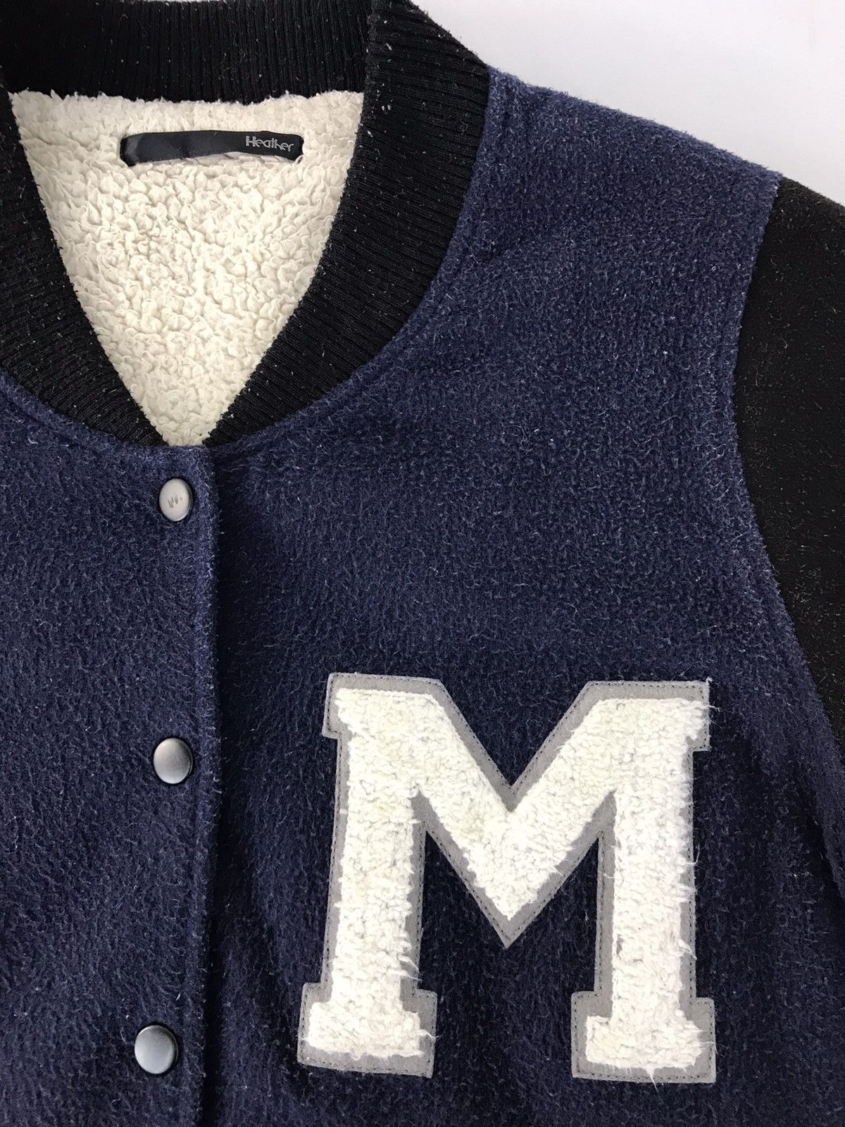 Japanese Brand Vintage Heather Simple Varsity Jacket Woll Quilted Inner Size US M / EU 48-50 / 2 - 4 Thumbnail