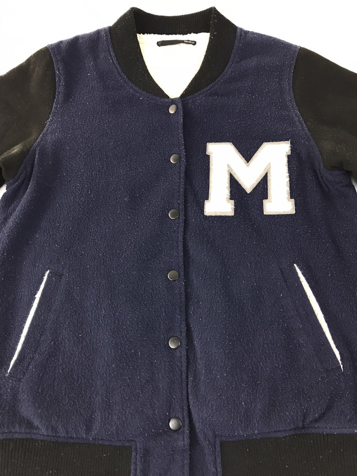 Japanese Brand Vintage Heather Simple Varsity Jacket Woll Quilted Inner Size US M / EU 48-50 / 2 - 3 Thumbnail