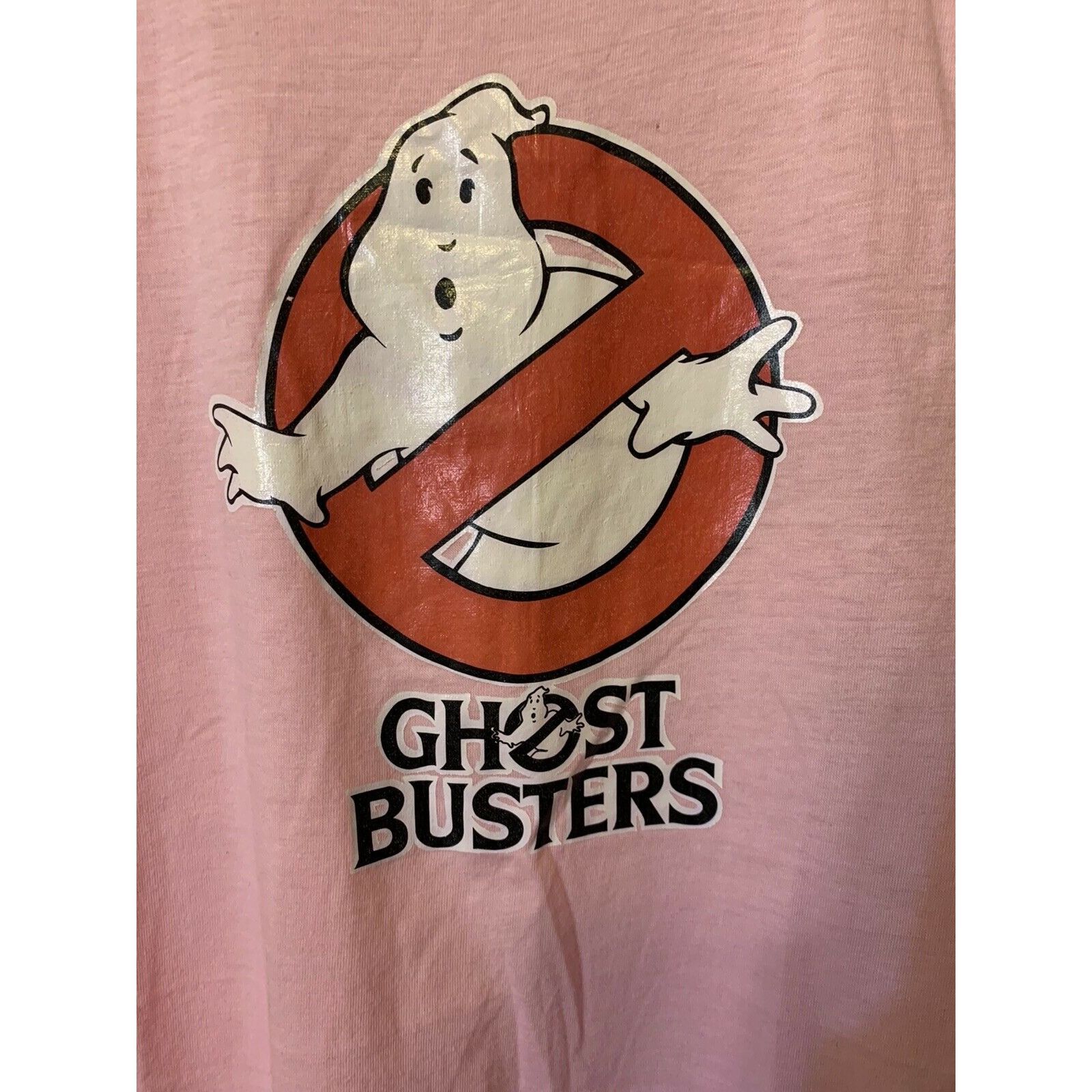 RARE VTG 80s Original Ghostbusters Pink Movie T Shirt USA Sc