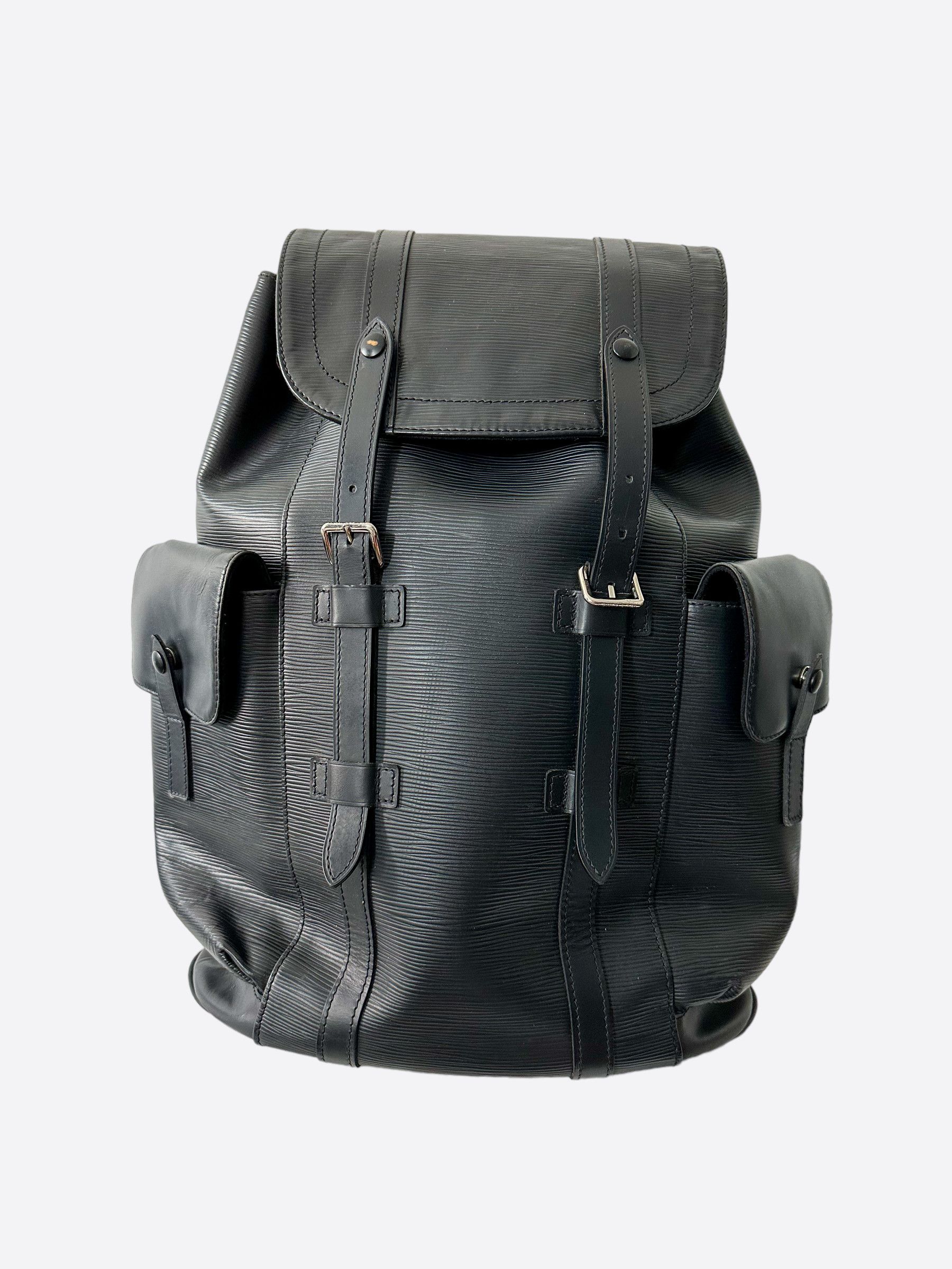 Louis Vuitton Black EPI Leather Christopher Backpack Bags Luggage