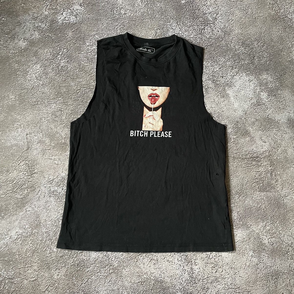Vintage Vintage Y2K Graphic Tank Top Black Streetwear Funny Print L Size US L / EU 52-54 / 3 - 2 Thumbnail