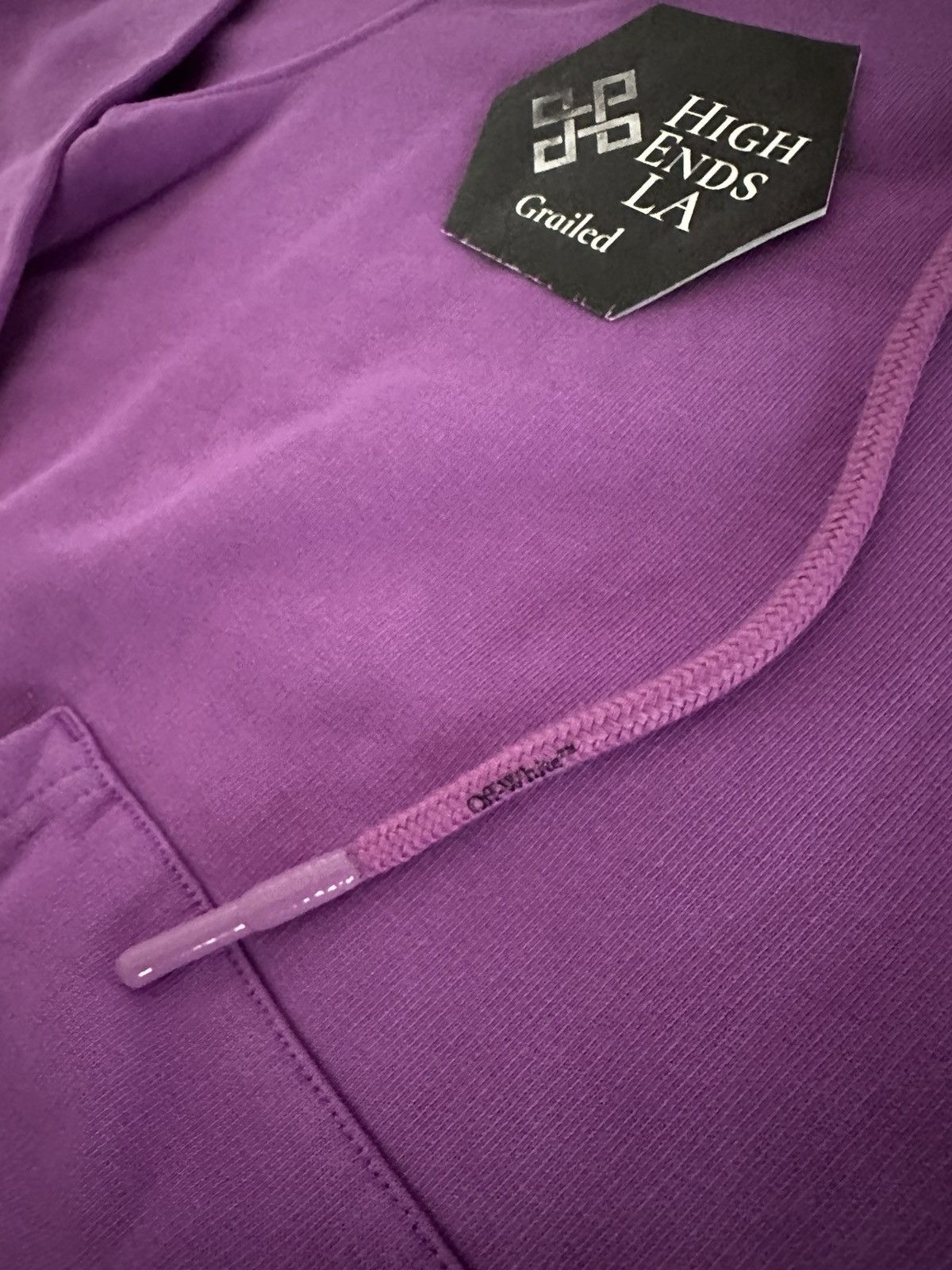 Off-White Off White Orchid Rubber Diagonal Hoodie Size US M / EU 48-50 / 2 - 4 Thumbnail