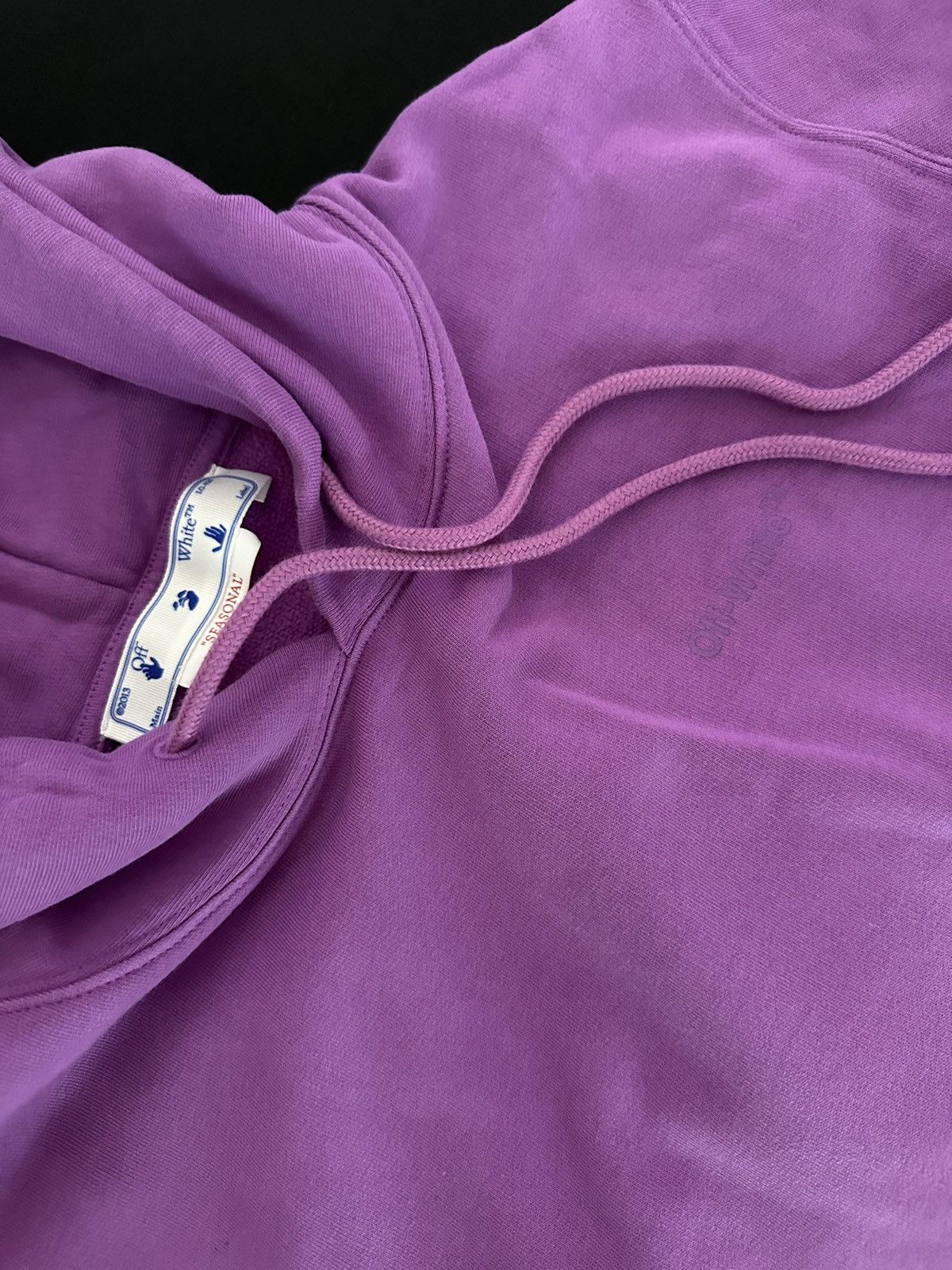 Off-White Off White Orchid Rubber Diagonal Hoodie Size US M / EU 48-50 / 2 - 8 Thumbnail
