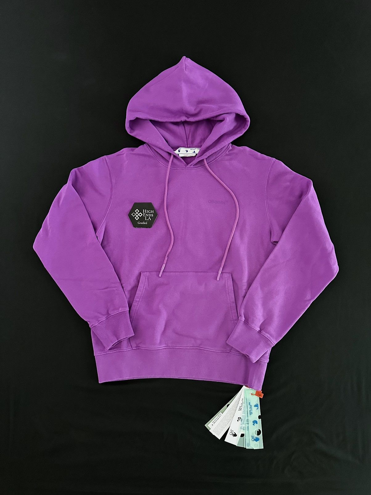 Off-White Off White Orchid Rubber Diagonal Hoodie Size US M / EU 48-50 / 2 - 2 Thumbnail