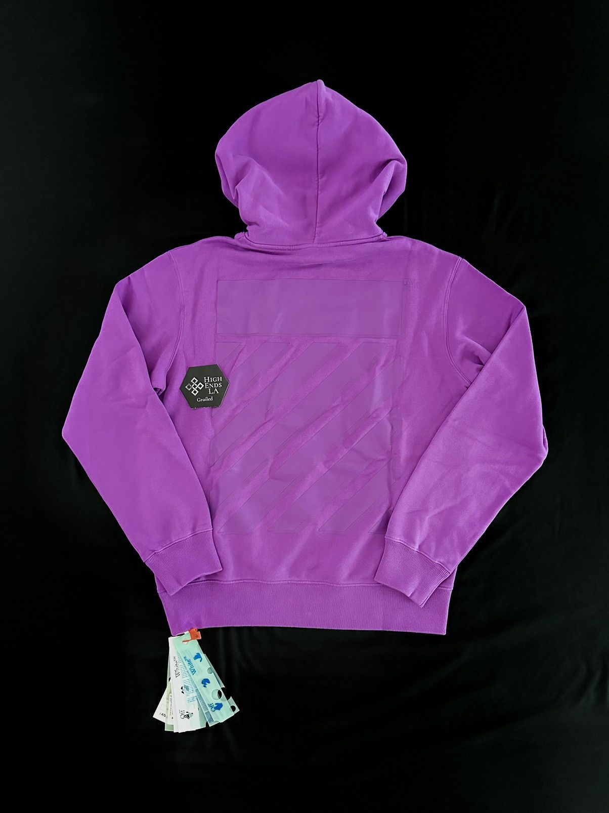 Off-White Off White Orchid Rubber Diagonal Hoodie Size US M / EU 48-50 / 2 - 1 Thumbnail