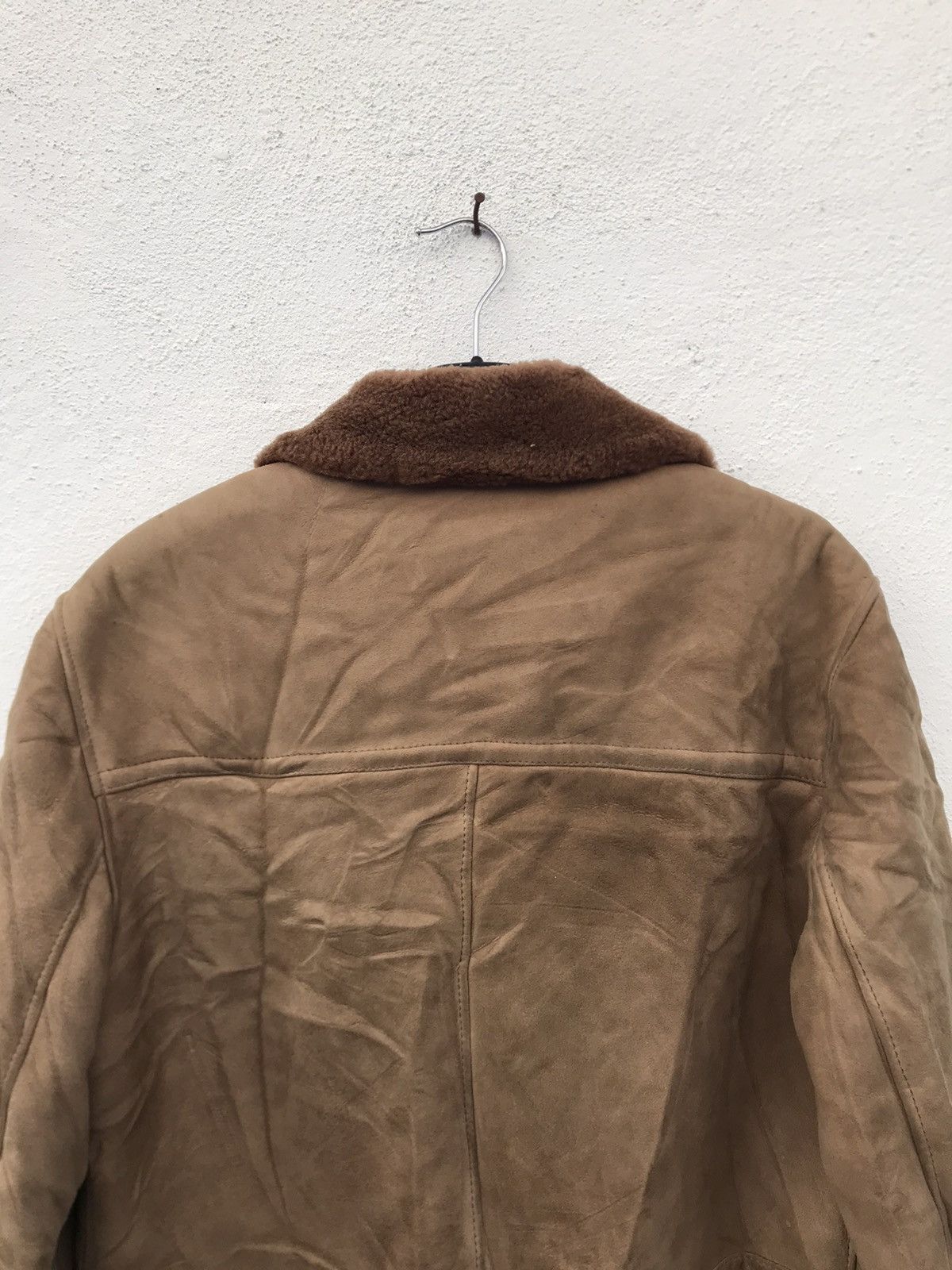 Designer Made In Spain Scarpins sherpa lining Trench Leather Jackets Size US L / EU 52-54 / 3 - 7 Thumbnail