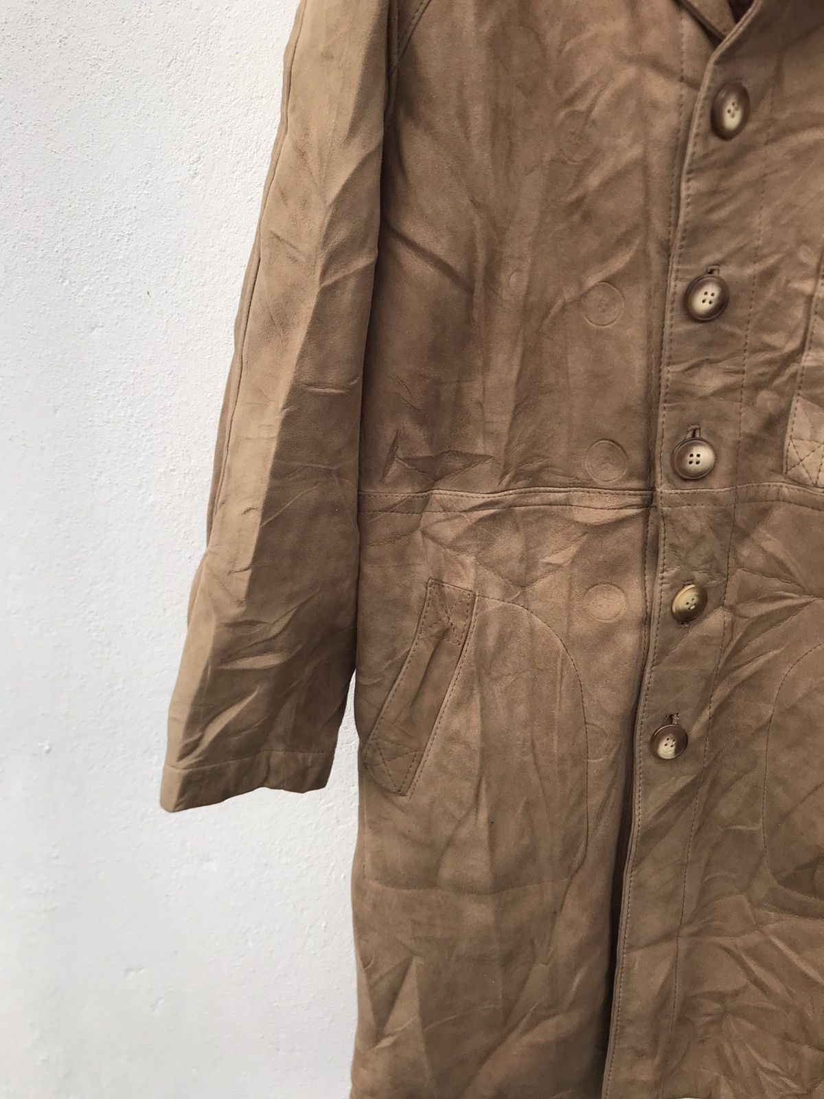 Designer Made In Spain Scarpins sherpa lining Trench Leather Jackets Size US L / EU 52-54 / 3 - 4 Thumbnail