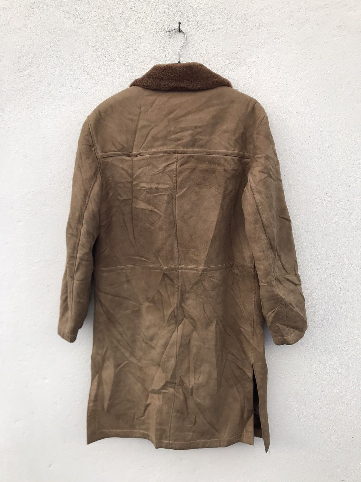 Designer Made In Spain Scarpins sherpa lining Trench Leather Jackets Size US L / EU 52-54 / 3 - 6 Thumbnail