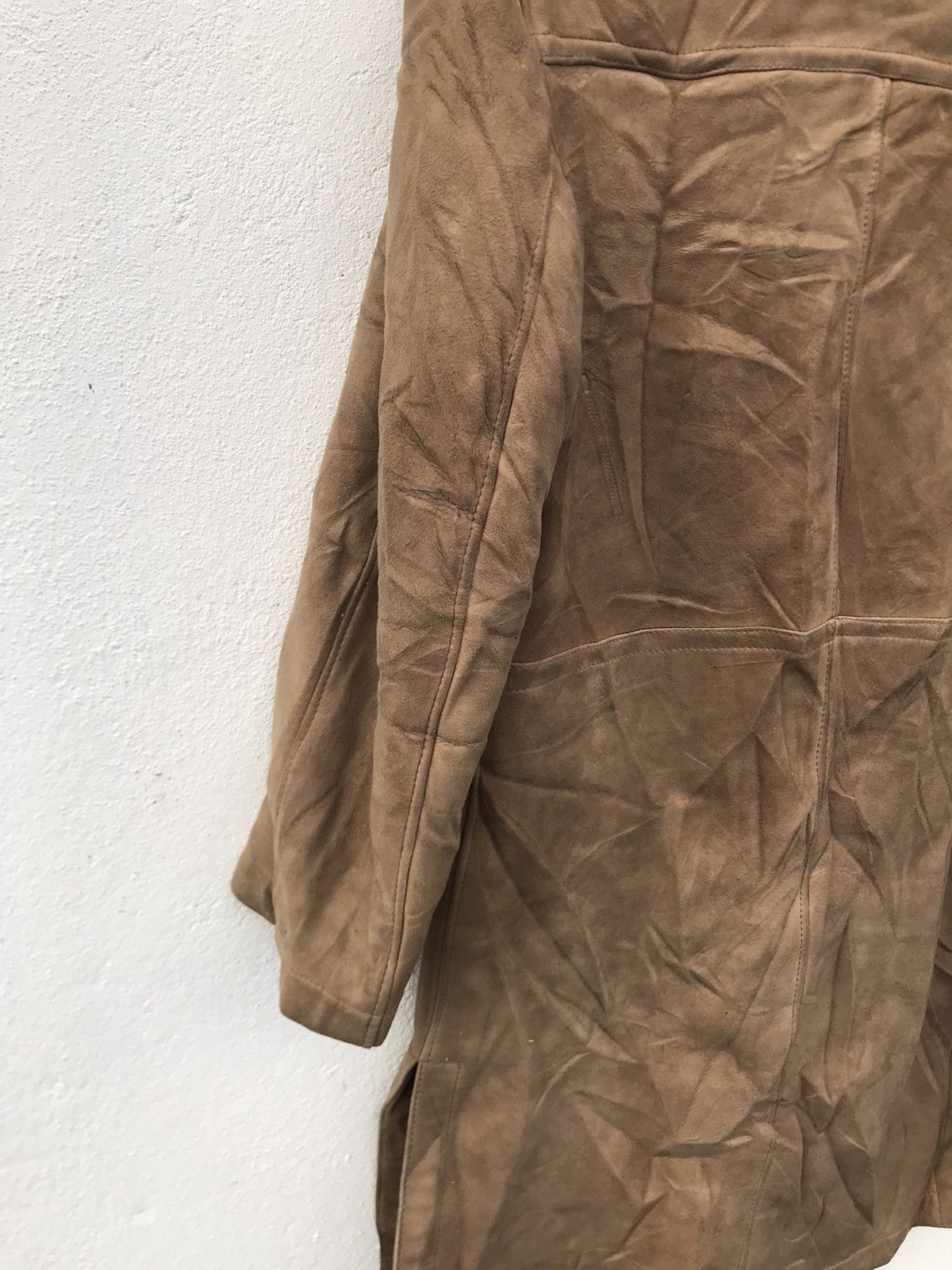 Designer Made In Spain Scarpins sherpa lining Trench Leather Jackets Size US L / EU 52-54 / 3 - 9 Thumbnail