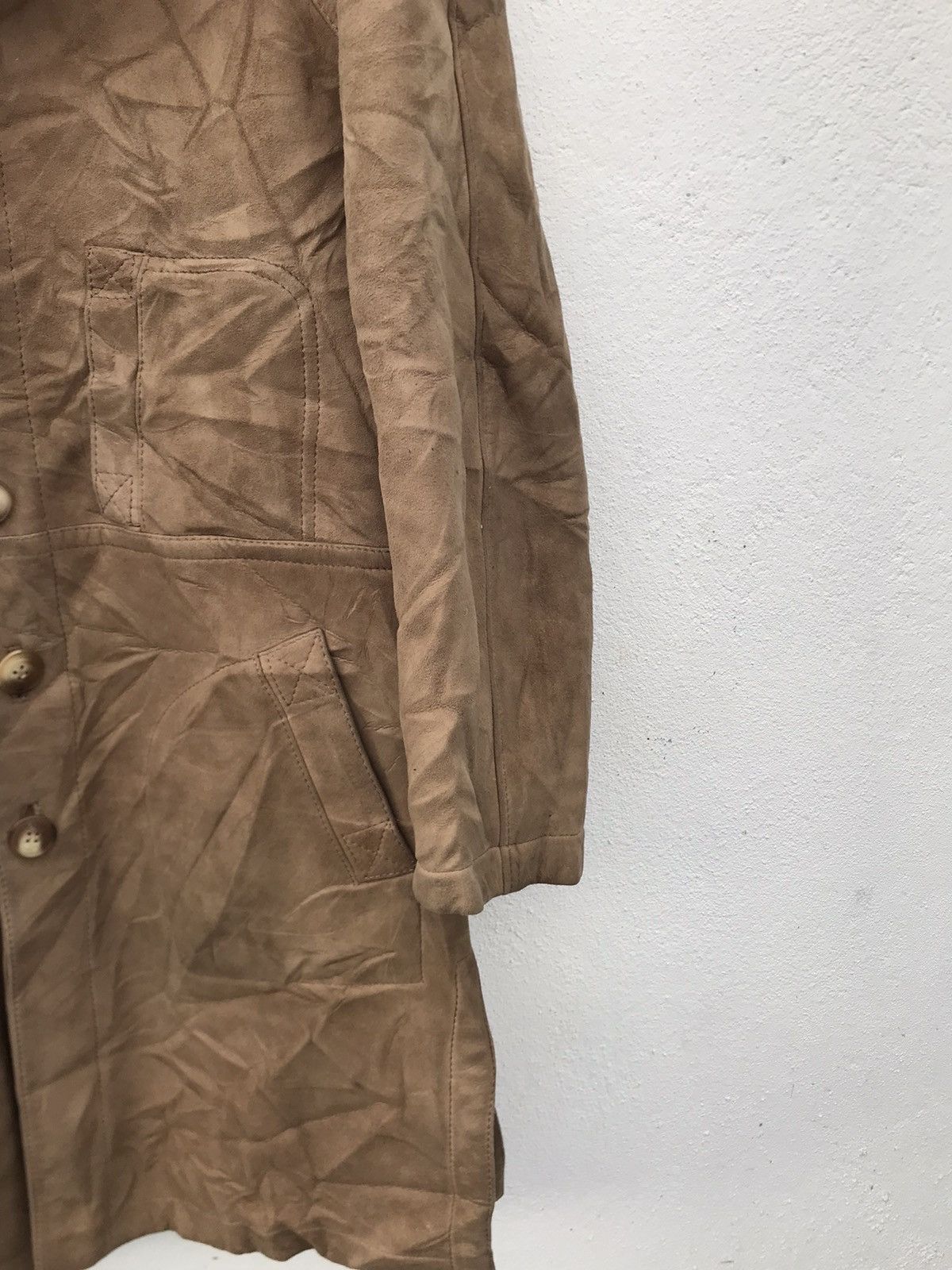 Designer Made In Spain Scarpins sherpa lining Trench Leather Jackets Size US L / EU 52-54 / 3 - 5 Thumbnail