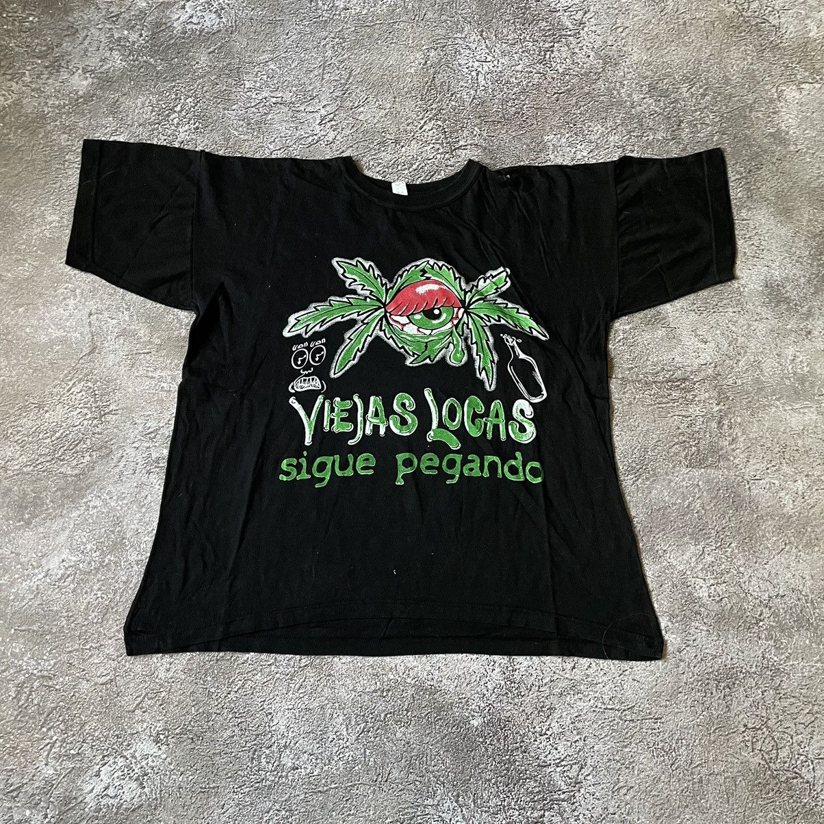 Band Tees Vintage Y2K ADULT “ HIGH EYE RED DRUGS WEED “ FUNNY Tee Size US M / EU 48-50 / 2 - 2 Thumbnail