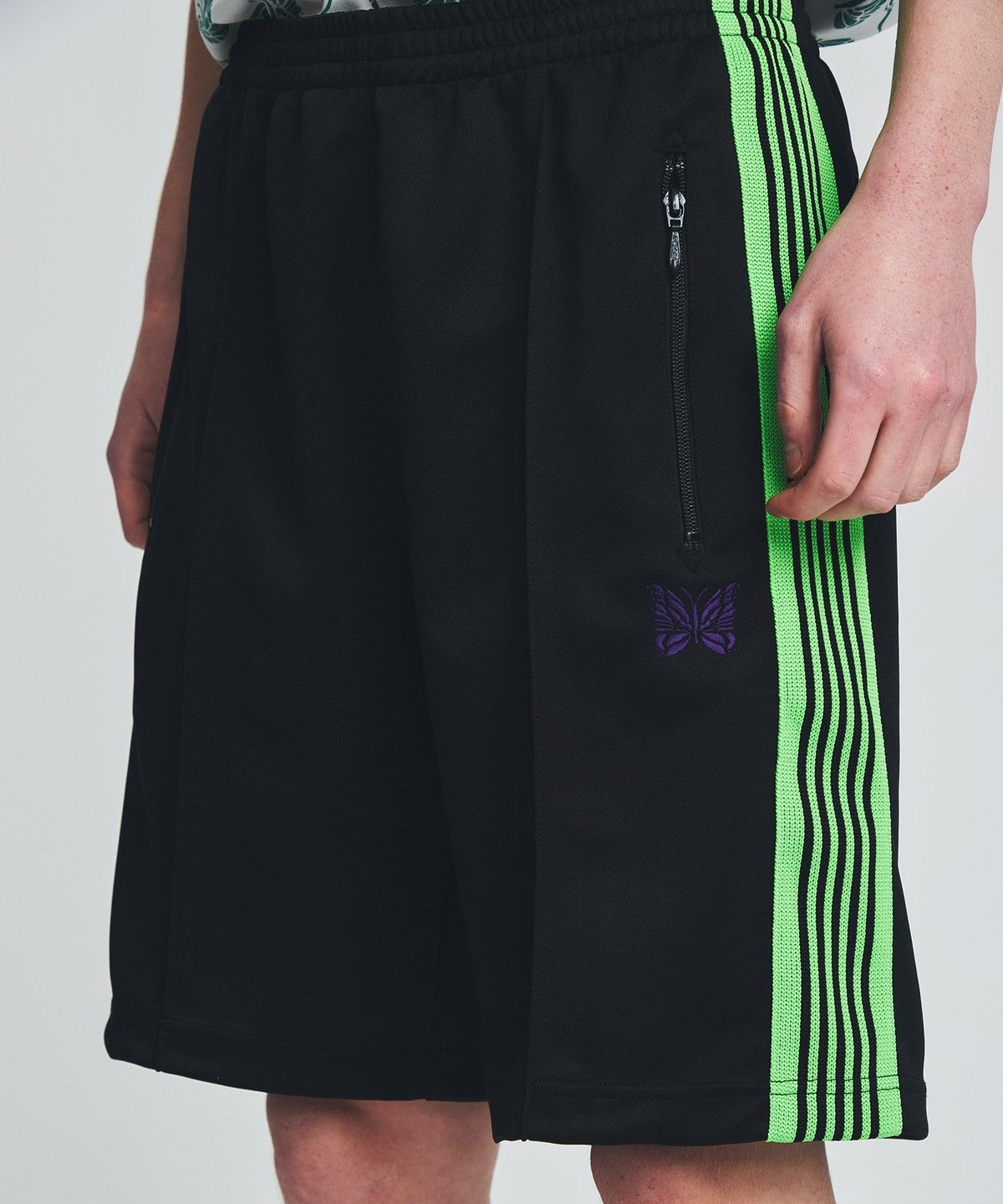 Needles x Studious 2022 Ss Exclusive Short track pants