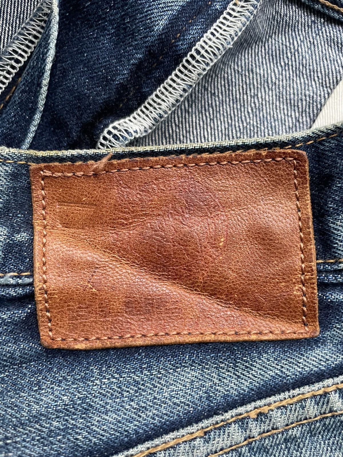 Japanese Brand Blue Way Vintage Selvedge Aging & Distressed Denim Size US 33 - 13 Thumbnail
