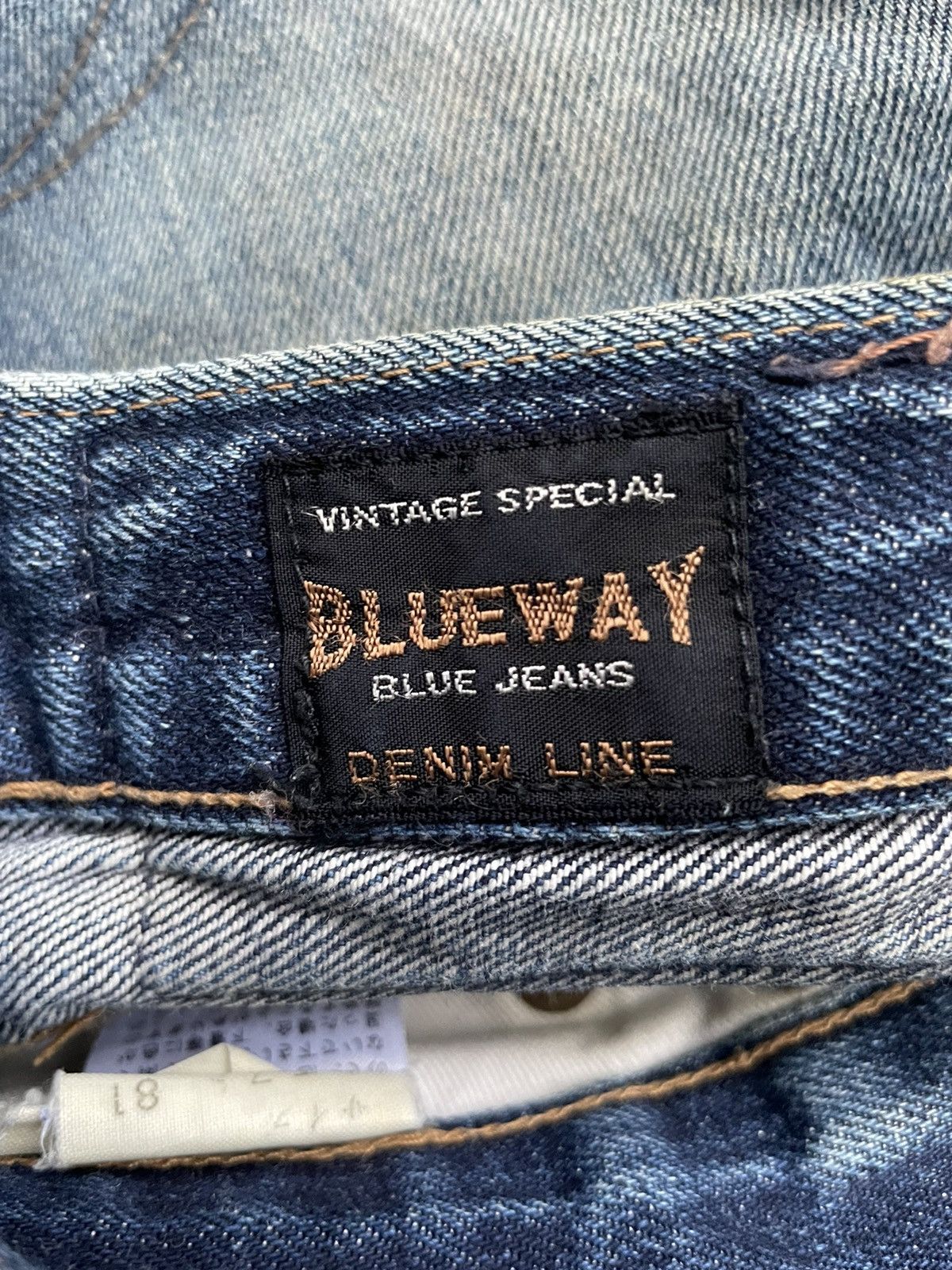 Japanese Brand Blue Way Vintage Selvedge Aging & Distressed Denim Size US 33 - 15 Thumbnail