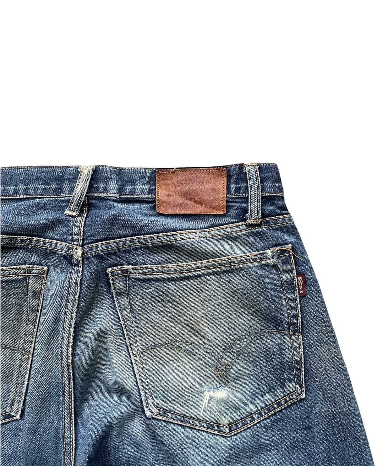 Japanese Brand Blue Way Vintage Selvedge Aging & Distressed Denim Size US 33 - 9 Thumbnail