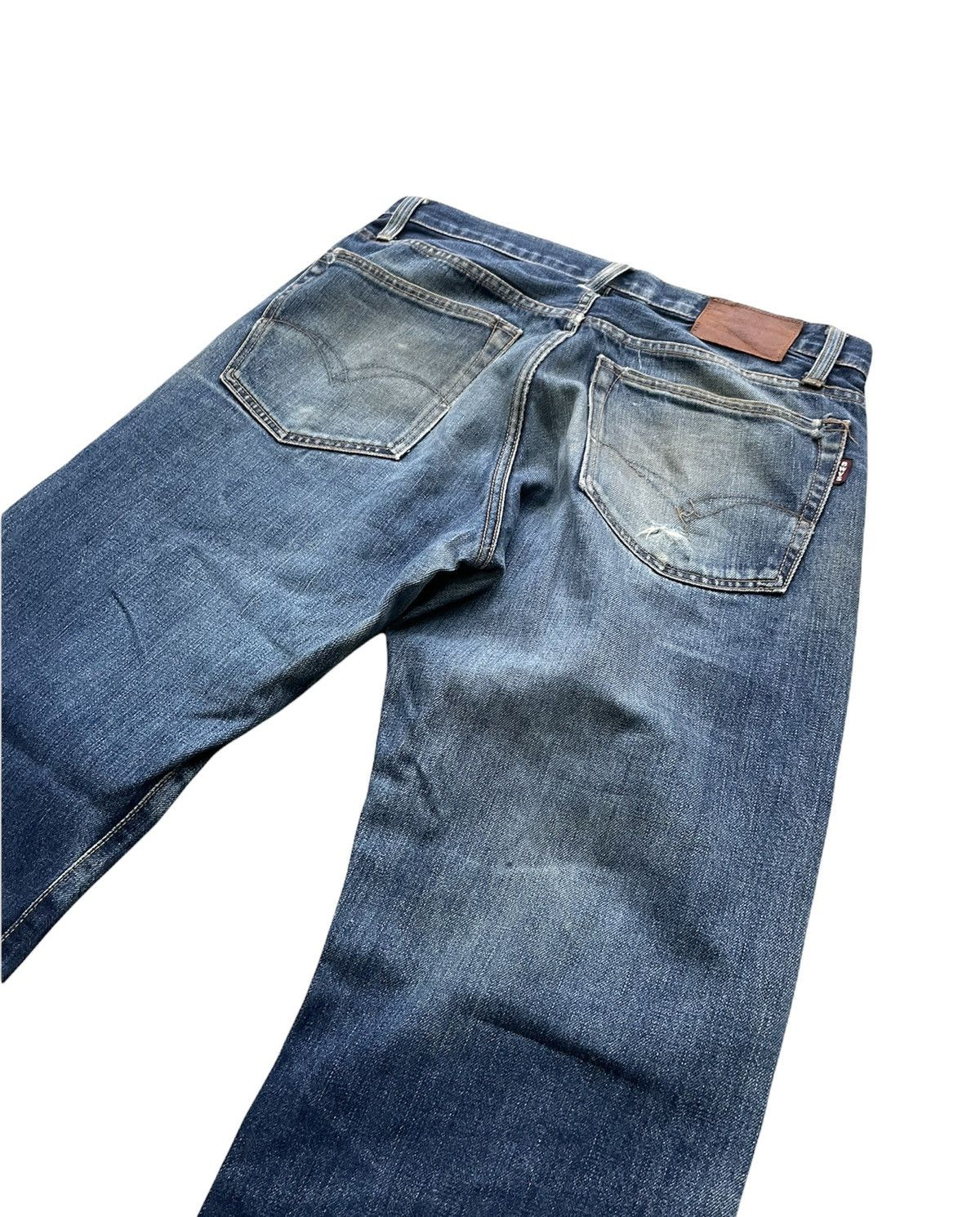 Japanese Brand Blue Way Vintage Selvedge Aging & Distressed Denim Size US 33 - 7 Thumbnail