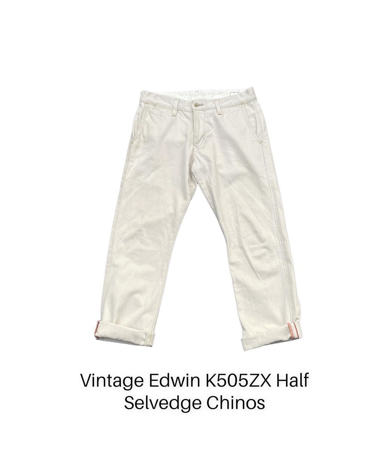 Edwin × Japanese Brand × Vintage Vintage Edwin K505ZX Half Selvedge Chinos Size US 32 / EU 48 - 1 Thumbnail