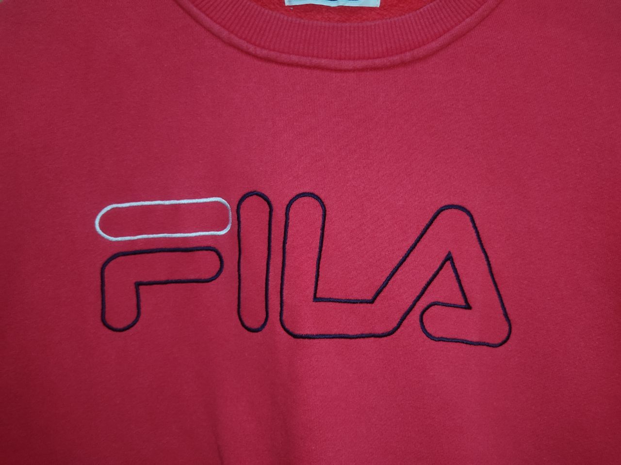 Fila × Vintage Vintage Fila Big Logo Red Sweatshirt Size US L / EU 52-54 / 3 - 3 Thumbnail