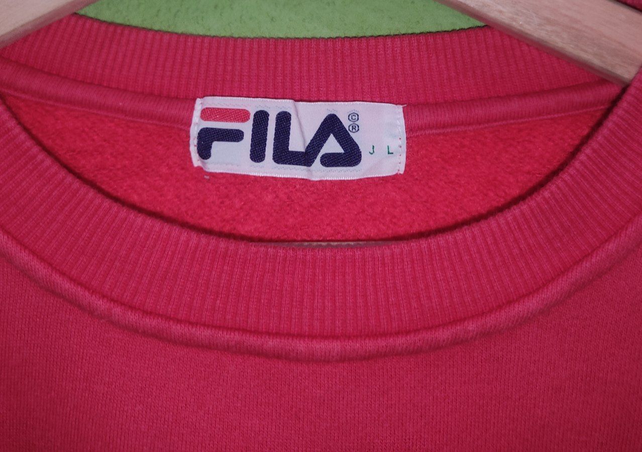 Fila × Vintage Vintage Fila Big Logo Red Sweatshirt Size US L / EU 52-54 / 3 - 4 Thumbnail