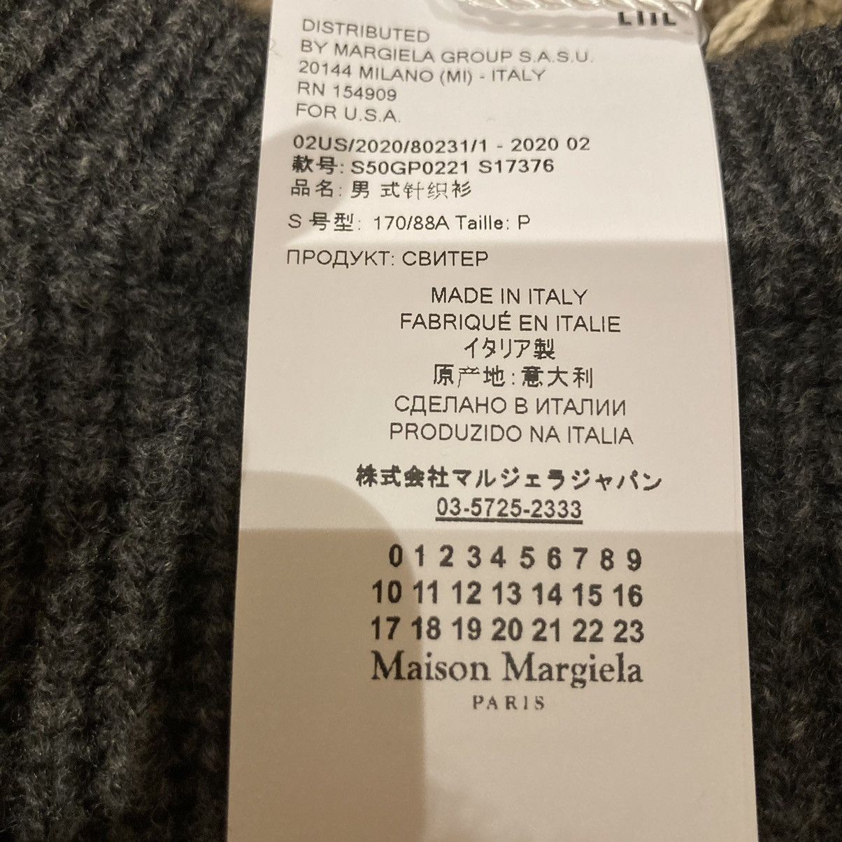 Maison Margiela New Maison Margiela Spliced Two Tone Wool Sweater Size Small Size US S / EU 44-46 / 1 - 9 Thumbnail