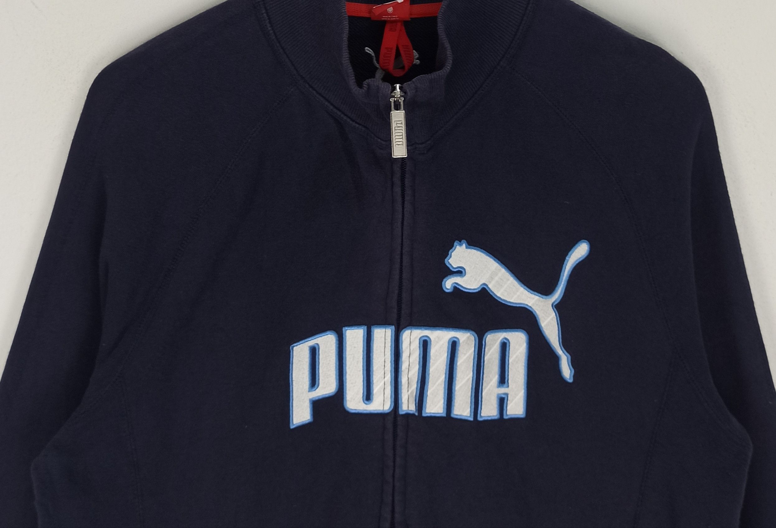 Puma Vintage Puma Sport Sweater Zipper Big Logo Size US M / EU 48-50 / 2 - 2 Thumbnail