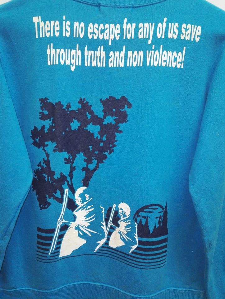 Japanese Brand Super lover sweatshirt " NON VOILENCE" (code 15) Size US S / EU 44-46 / 1 - 6 Thumbnail
